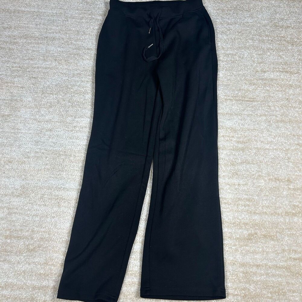 XIEERDUO Pants Womens S Black Wide Leg Drawstring Rayon Spandex Lounge Comfy